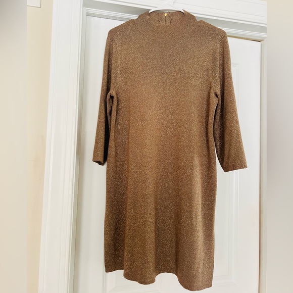 Chico's Tops - Stunning like new Chico's gold sweater tunic/dress size 1.  Travelers collection